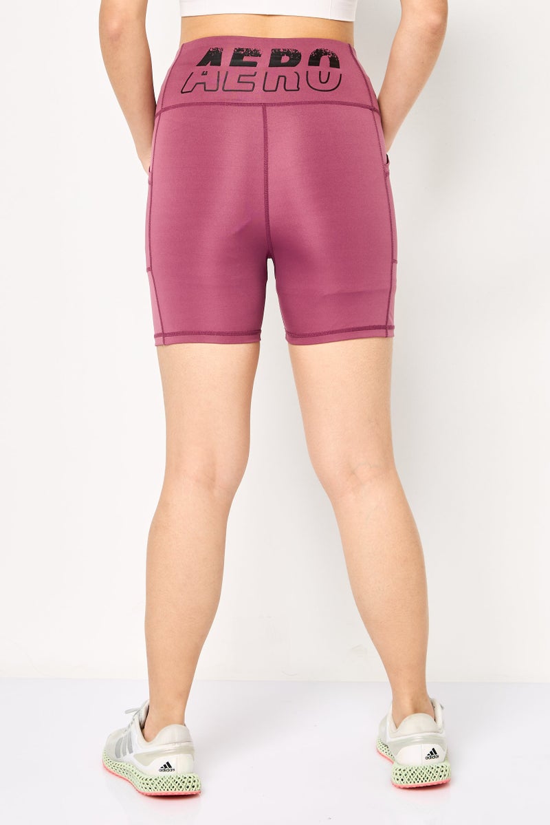 Aeropostale شورتات رياضية نسائية بأداء مناسب، موف - Image 2